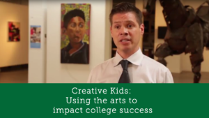 A screenshot from the Trellis Foundation video "Creative Kids: Using the arts to impact college success".
