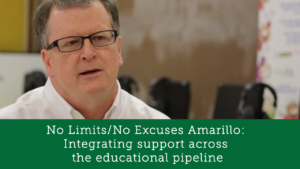 A screenshot from the Trellis Foundation video "No Limits/No Excuses Amarillo: Integrating support across the educational pipeline".