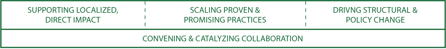 A graph representing the Trellis Foundation Strategic Approaches.