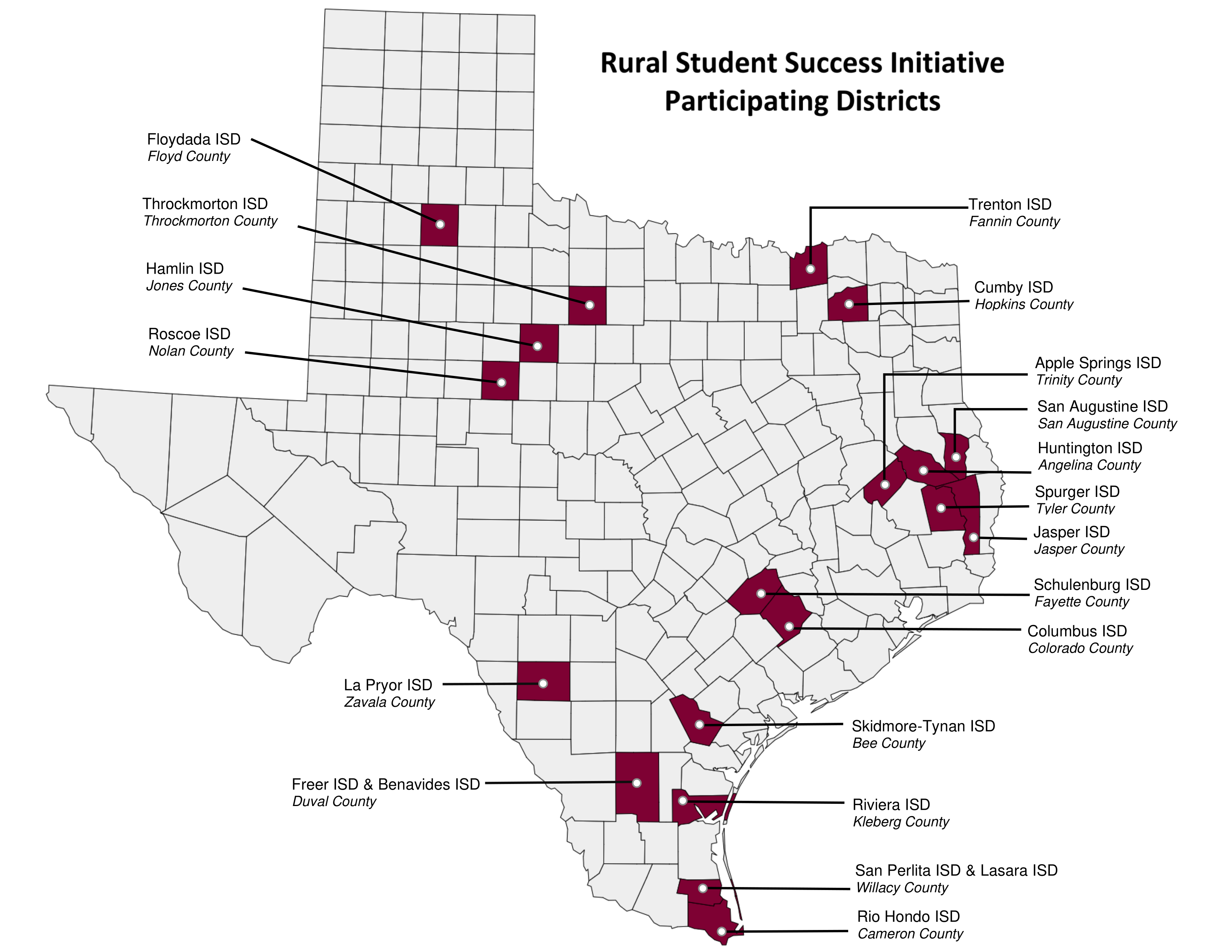 Rural Student Success Initiative Participating Districts